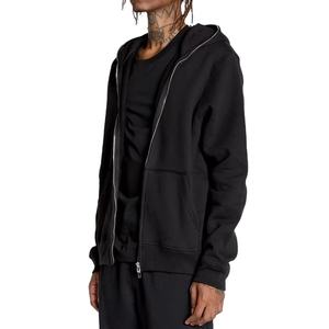 Sweat à capuche zippé intégral pour homme en polyester/coton French Terry, hiver, personnalisable, épaules tombantes, avec broderie et impression en relief - Product Image 6