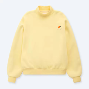 Sweat-shirts à col montant côtelé épais 380 g/m², impression personnalisée de lettres complètes, molleton de coton lourd, sweat-shirt oversize - Product Image 1