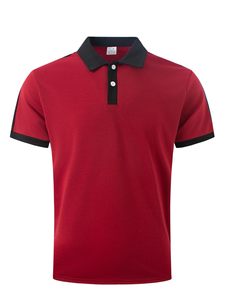 Polo de Manga Corta para Hombre, Color Rojo Sólido, Tejido Transpirable, Estilo Casual, MOQ Bajo - Product Image 1