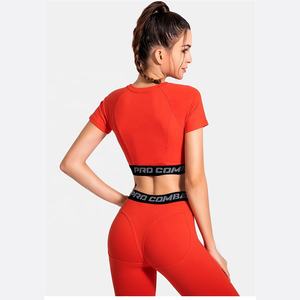 Ensemble de gymnastique à haute compression pour femmes 85% Polyester 15% Spandex Fitness Yoga costume unisexe grande taille en gros fille sans couture Yoga costume - Product Image 4