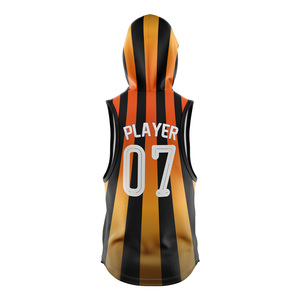 Maillots de football à drapeau 7V7 personnalisés avec nom d'équipe, à capuche et sans manches, imprimés par transfert thermique, respirants et à séchage rapide - Product Image 5
