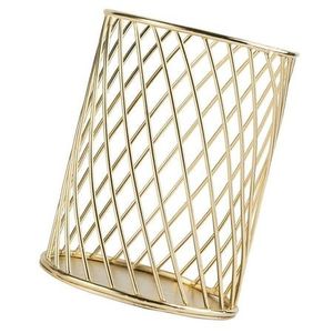 Expensive Gold Plated Elegant Handmade Medium Metal Pen Stand Perfect for Organizing Stationery and <b>Office</b> <b>Desk</b> <b>Storage</b> - Product Image 1