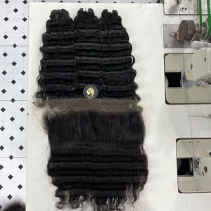 Perruques en cheveux humains naturels CDYHAIRVN, vague profonde, perruque vierge non traitée pour femmes noires, cheveux bouclés en vrac, perruque en cheveux humains - Product Image 1