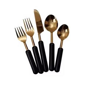 Ensemble de couverts professionnels en acier inoxydable (cuillère, fourchette, couteau) pour la restauration, les restaurants et l'utilisation sur table. - Product Image 5