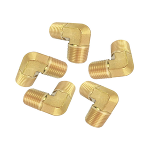 Raccord coudé en laiton robuste avec connexion filetée pour systèmes de plomberie industrielle - Product Image 5