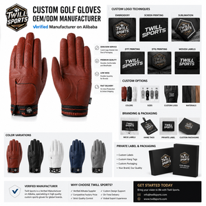 Genuine Leather Golf Gloves 100% Lambskin Adjustable Wrist <b>Strap</b> Durable Anti-Slip Genuine Golf Leather Outdoor Golf Gloves - Product Image 5