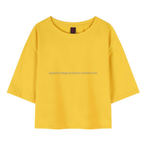Vêtements de sport de rue, top blanc à manches courtes et col rond, t-shirt court avec logo personnalisé imprimé brodé, vente en gros, 100% coton - Product Image 4