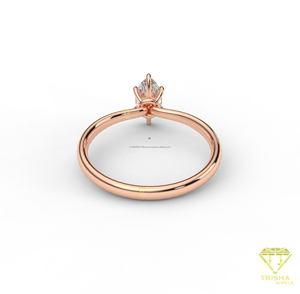 Marquise Cut Moissanite Diamond Engagement <b>Ring</b> Rose Gold <b>Solitaire</b> Promise <b>Ring</b> For Women Fine Jewelry Gift - Product Image 5