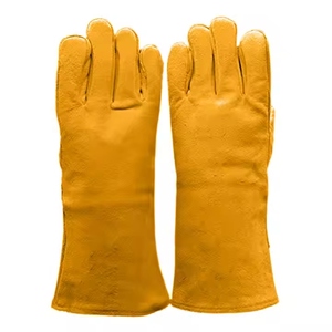 Gants de sécurité en cuir de vachette pleine fleur haute performance, résistants au feu, pour la soudure, la lutte contre les incendies, le barbecue et l'usage industriel - Product Image 3