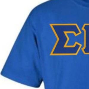 Camiseta de Sarga Azul con Letras de la Hermandad Griega Sigma Gamma Rho para Mujer, Envío en 2 Días, Manga Corta, Cuello Redondo, Ropa Universitaria Personalizada - Product Image 6