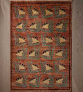 Tapis turc tissé à la main en laine/soie, motifs floraux, écologique, antidérapant, résistant à la saleté, adapté aux animaux domestiques, fin et plat - Product Image 1