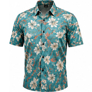 Camisa Casual Premium para Hombre con Estampado Digital, Tela Transpirable y un Look Elegante para el Día a Día, Camisa de Manga Corta - Product Image 1