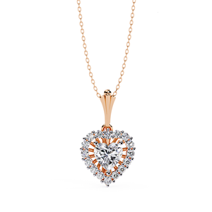 จี้เพชรทรงรัศมีประดับดอกไม้ สร้างด้วยเทคนิค Lab Created Diamond บนสร้อยคอทองคำแท้ ดีไซน์หรูหรา เหมาะสำหรับสวมใส่ทุกวัน เป็นเครื่องประดับสำหรับผู้หญิง เหมาะสำหรับเป็นของขวัญ - Product Image 5