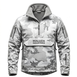 Veste de chasse camouflage coupe-vent et imperméable personnalisée avec logo, doublure polaire softshell en nylon, parka tactique d'extérieur pour homme - Product Image 1