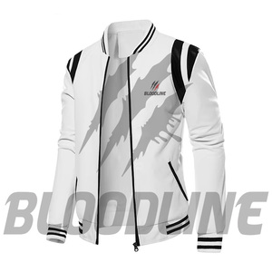 Blouson Bomber en Cuir PU Noir pour Homme BLOODLINE, Fermeture Éclair, Col Rabattu, Vêtement Casual d'Automne - Product Image 2