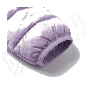 Hooded Quilted Waterproof <b>Bubble</b> Jacket Black Full Sleeve Winter Windproof Cotton Shell Knitted Fabric Polyester Filling Stand - Product Image 6