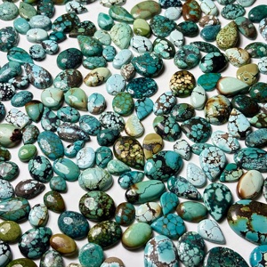 Turquoise naturelle du Hubei, pierres précieuses en vrac pour la fabrication de bijoux, pierres polies, cristal de guérison, fournisseurs en gros - Product Image 2