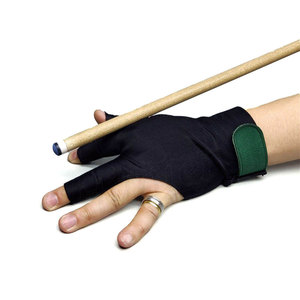 Wholesale Custom Billiards Gloves Non Slip Pad 3 Fingers Pool Cue Snooker Gloves for Left Hand - Product Image 2
