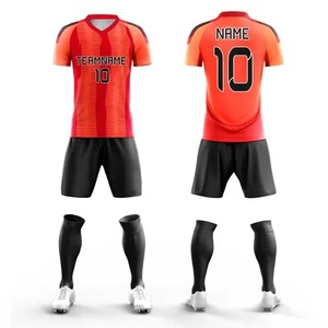 Uniforme de Fútbol de Alta Calidad Unisex con Logotipo Personalizado, Color Sólido, Sublimado, Cuello en V, Tela 100% Poliéster de Secado Rápido - Product Image 3