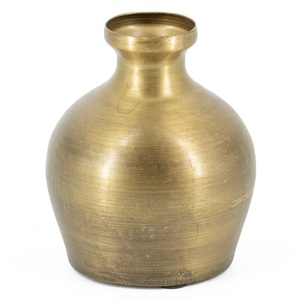 Jarrón de Metal Dorado Moderno, Jarrón Decorativo de Latón Antiguo para Flores, Jarrón de Mesa de Estilo Nórdico para Decoración de Bodas y Hogares de Lujo - Product Image 1