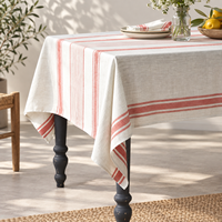 Nappe rayée de luxe en lin pur, durable et personnalisable, pour la décoration de la maison – Fabricant et fournisseur