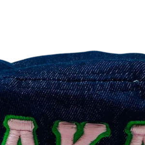 Gorra de Béisbol Ajustable de Algodón con Letras Bordadas en Rosa Oscuro Estilo Denim, Gorro Tipo Bucket Casual de Moda Urbana para Hombre - Product Image 5