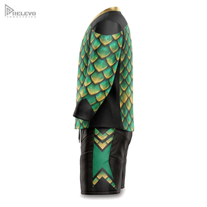 Conjunto de Uniforme de Hockey sobre Hielo Sublimado Completo OEM, Cuello en V, Manga Larga, Diseño Reptile Armor, Pantalones Cortos, Cualquier Diseño/Color - Product Image 3