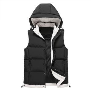 2026 Winter Waterproof Puffer Vest For <b>Men</b> Unisex Zipper Polyester/nylon Shell Filled Custom Front Logo Casual Outerwear - Product Image 4