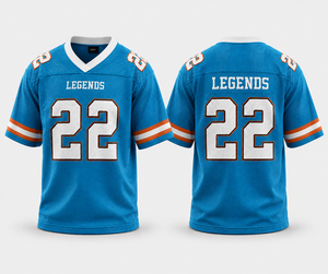 เสื้อฟุตบอลแบบตาข่ายสั่งทำพิเศษ Legends เบอร์ 22 สีน้ำเงิน คอวี ระบายอากาศได้ดี ชุดกีฬาแขนสั้นสำหรับผู้ชาย - Product Image 1