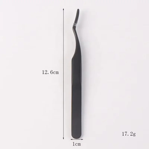 Pince à cils en acier inoxydable antistatique de haute précision, durable, pour pose de faux cils, outil professionnel pour débutants - Product Image 3