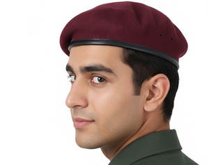 <b>Beret</b> <b>Wool</b> Banded Silk Lined Sports Image Adjustable Breathable Cap - Product Image 3