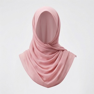 Hiyab de Chifón de Color Sólido para Mujer, Suave al Tacto, para Uso Diario, Pañuelo Islámico - Product Image 1