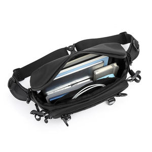 Sac banane léger Bagnex pour homme, sac de poitrine sport cyclisme, sac de voyage quotidien imperméable en tissu Oxford - Product Image 4