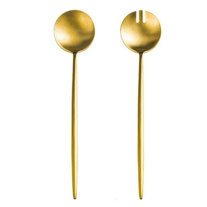 Set Of 2 <b>Copper</b> Metal Stainless Steel Salad Server Luxurious Salad Server Handmade Serving <b>Utensils</b> For Home & Events On Sale - Product Image 4
