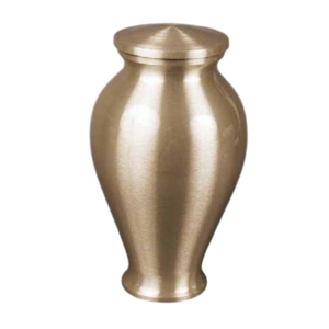 Urna Funeraria de Latón Macizo al por Mayor para Cenizas Humanas, Acabado Dorado Clásico, Tamaño Adulto, Urna Conmemorativa con Tapa, Fabricante - Product Image 1