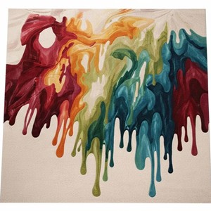 Abstract Colorful Area Rug Modern Hand Tufted Artistic Carpet Soft <b>Large</b> Living Room Floor <b>Mat</b> Contemporary Home Decor Design - Product Image 4