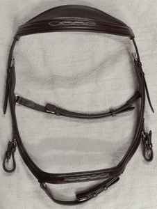 Brida de cuero Micklem: equipo de equitación cómodo, brida de cuero premium para caballo, fabricación de halter, pechera y correa para el cuello. - Product Image 6