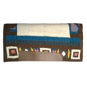 WESTERN BLANKETS HOUSE Tapis de selle équestre Western en laine et cuir, avec extérieur en coton et doublure en polycoton, design confortable pour l'équitation - Product Image 5