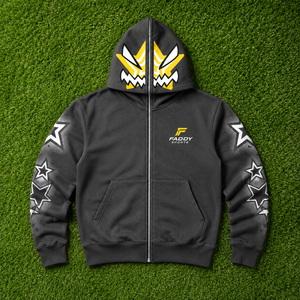 Sweat-shirt à capuche intégral personnalisé pour homme, imprimé graphique étoile, en polaire, unisexe, coupe oversize, style streetwear, veste de survêtement hip-hop - Product Image 2