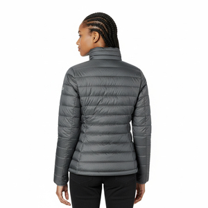 Veste d'hiver pour femmes, style bomber en nylon chaud avec rembourrage et tissu tissé décoratif, doudounes d'extérieur pour grandes tailles - Product Image 2