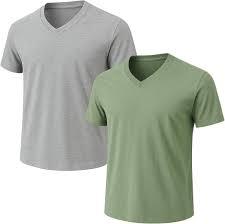Camiseta básica de algodón grueso con tacto premium y funcionalidad para el día a día, cuello en V. - Product Image 3