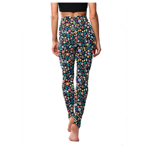 Leggings pour femmes à taille mi-haute, sans couture, en coton doux et fibre de bambou, décontractés, antibactériens, séchage rapide, pour la gym et le yoga, marque privée - Product Image 3