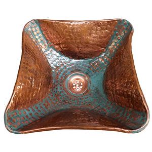 Lavabo de Cobre Contemporáneo, Lavabo Decorativo para Baño, Hecho a Mano, Diseño Metálico Premium, Pieza Decorativa - Product Image 1