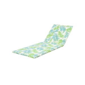 2 Thick Floral Chaise Lounge <b>Cushion</b> in <b>Leaf</b> Coconut Design Waterproof Foldable 2-Part for Poolsides Patio Garden - Product Image 1