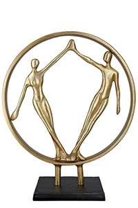 Sculpture abstraite circulaire, décoration de table moderne et artistique pour le salon - Product Image 4