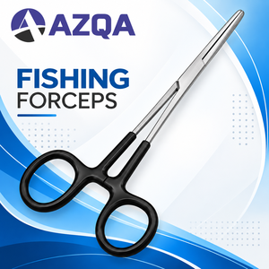 Pince de pêche professionnelle en acier inoxydable avec manche noir, longue pince pour retirer les hameçons, matériel de pêche à la mouche AZ-NMPK-03 - Product Image 2