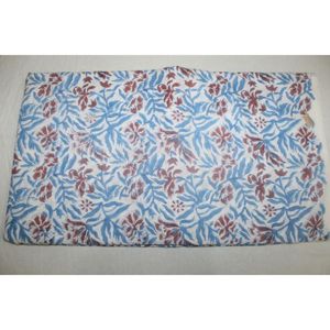 Ksy <b>Blue</b> Leaf Buti Print Hand Block Printed Cotton Fabric Wholesale Lightweight Cotton Fabric Indian Floral Dress Making - Product Image 5