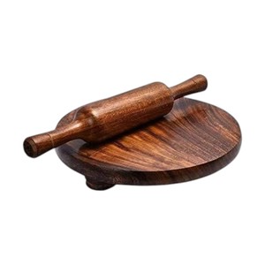 Juego de lujo de madera para Roti Chakla Belan, tabla redonda para enrollar con soporte para hacer tortillas, chapati y masa de pizza, venta al por mayor. - Product Image 1