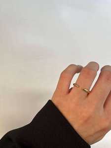 10k 14k 18k Solid Gold <b>Plain</b> Gold Modern Open Cuff Stackable <b>Ring</b> Minimalist Everyday Wear Chunky Elegant Luxury Bands Wholesale - Product Image 4