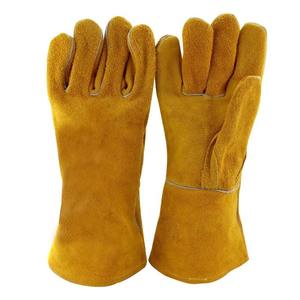 High-Performance Heat-Resistant Welding Gloves Quality Cow Split Suede Leather Working Gloves - Product Image 3